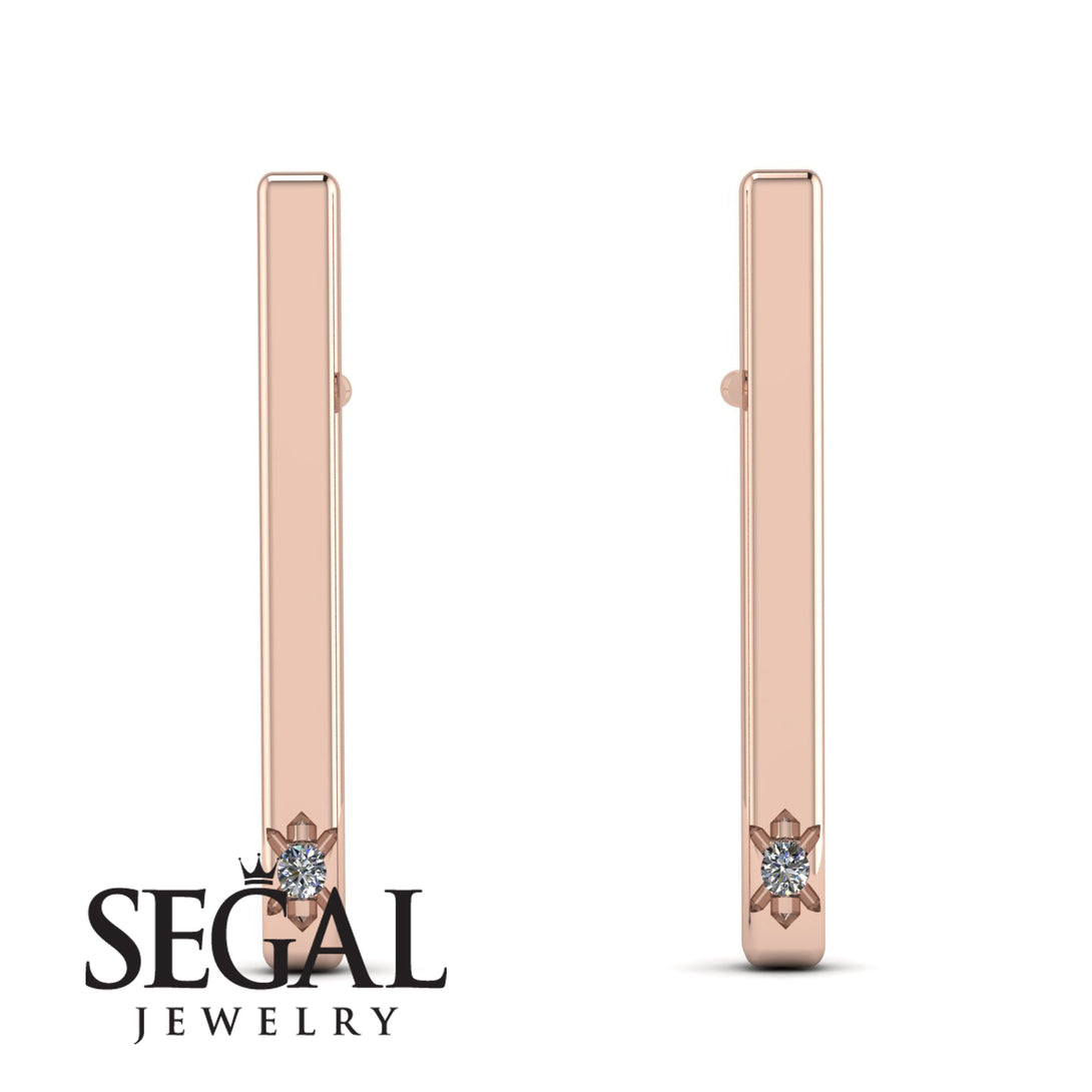 Stick Diamond Stud Earrings - Remy No. 2