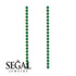 Stud Long Bezel Emerald Earrings - Salma No. 5