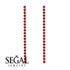 Stud Long Bezel Ruby Earrings - Salma No. 11