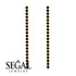 Stud Long Bezel Black Diamond Earrings - Salma No. 7