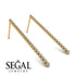Stud Long Bezel Diamond Earrings - Salma No. 1 image 5
