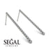 Stud Long Bezel Diamond Earrings - Salma No. 3 image 5