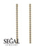 Stud Long Bezel Diamond Earrings - Salma No. 1