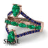 Symmetrical Twist Shank Pear Emerald Ring - Eliza No. 65