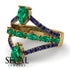 Symmetrical Twist Shank Pear Emerald Ring - Eliza No. 64