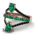Symmetrical Twist Shank Pear Emerald Ring - Eliza No. 35 image 2