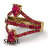Symmetrical Twist Shank Pear Ruby Ring - Eliza No. 55 image 2
