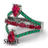 Symmetrical Twist Shank Pear Ruby Ring - Eliza No. 27 image 2