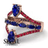Symmetrical Twist Shank Pear Sapphire Ring - Eliza No. 59