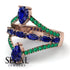 Symmetrical Twist Shank Pear Sapphire Ring - Eliza No. 29