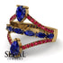 Symmetrical Twist Shank Pear Sapphire Ring - Eliza No. 58 image 2