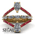 Symmetrical Twist Shank Pear Diamond Ring - Eliza No. 46