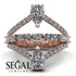 Symmetrical Twist Shank Pear Diamond Ring - Eliza No. 2