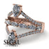 Symmetrical Twist Shank Pear Diamond Ring - Eliza No. 2