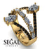Symmetrical Twist Shank Pear Diamond Ring - Eliza No. 31