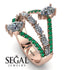 Symmetrical Twist Shank Pear Diamond Ring - Eliza No. 17