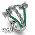 Symmetrical Twist Shank Pear Diamond Ring - Eliza No. 18 image 3