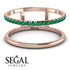 Thin Double Emerald Band Ring - Morgan No. 5