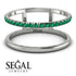 Thin Double Emerald Band Ring - Morgan No. 6 image 2