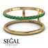 Thin Double Emerald Band Ring - Morgan No. 4 image 3