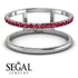 Thin Double Ruby Band Ring - Morgan No. 12