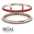 Thin Double Ruby Band Ring - Morgan No. 11