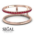 Thin Double Ruby Band Ring - Morgan No. 11 image 3