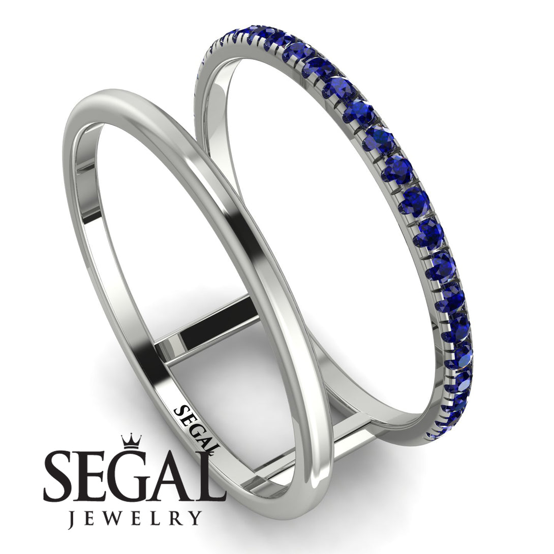 Thin Double Sapphire Band Ring - Morgan No. 15