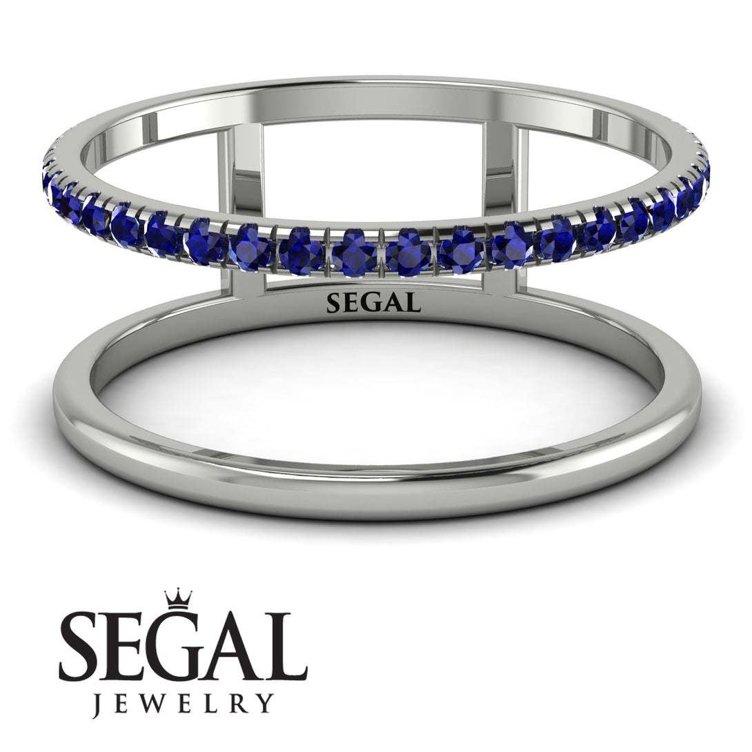 Thin Double Sapphire Band Ring - Morgan No. 15