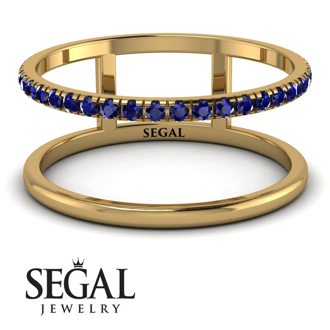 Thin Double Sapphire Band Ring - Morgan No. 13