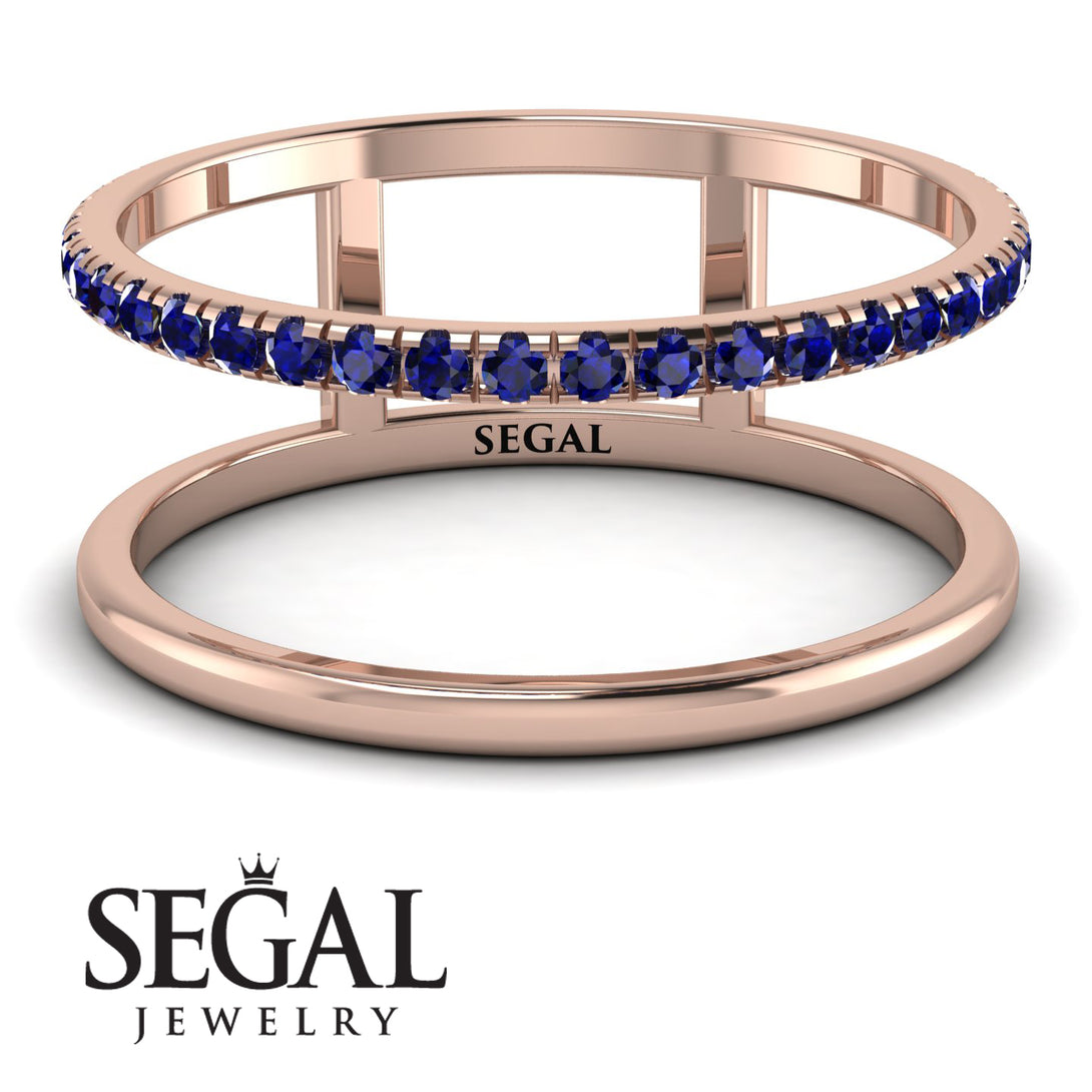 Thin Double Sapphire Band Ring - Morgan No. 14