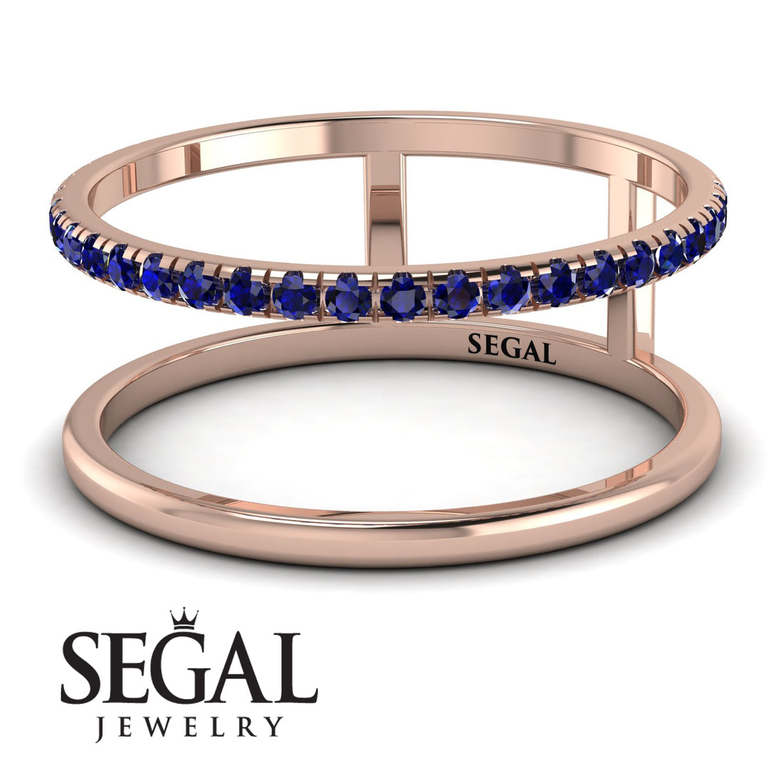 Thin Double Sapphire Band Ring - Morgan No. 14