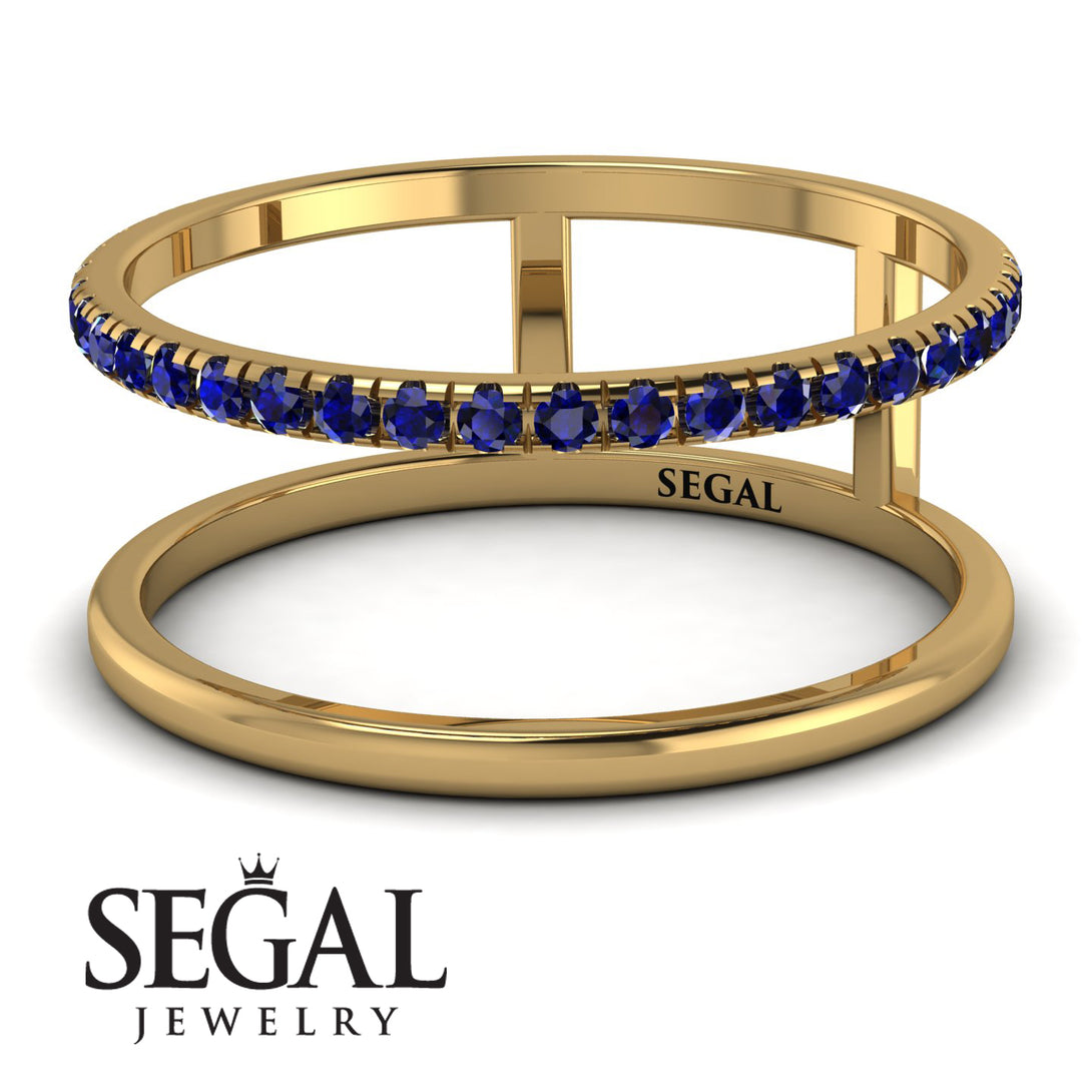 Thin Double Sapphire Band Ring - Morgan No. 13