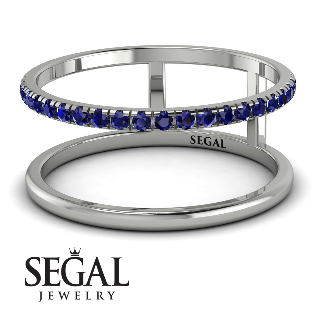 Thin Double Sapphire Band Ring - Morgan No. 15