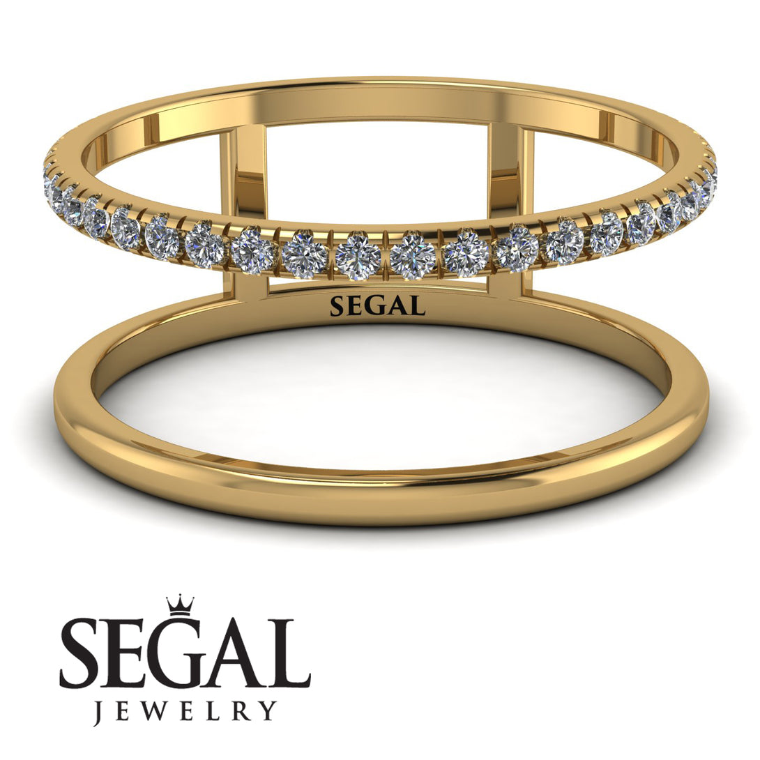 Thin Double Diamond Band Ring - Morgan No. 1