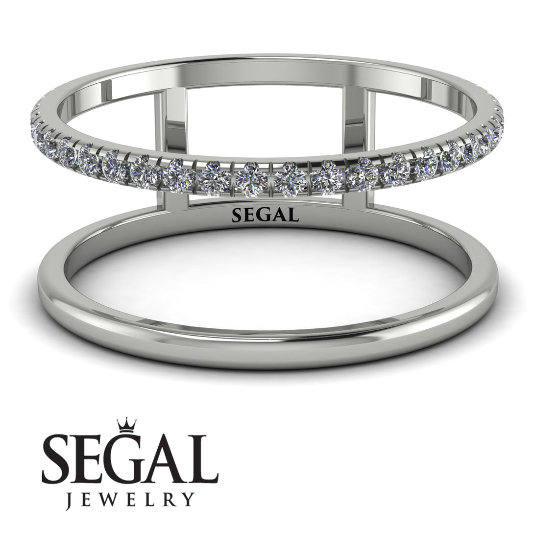 Thin Double Diamond Band Ring - Morgan No. 3
