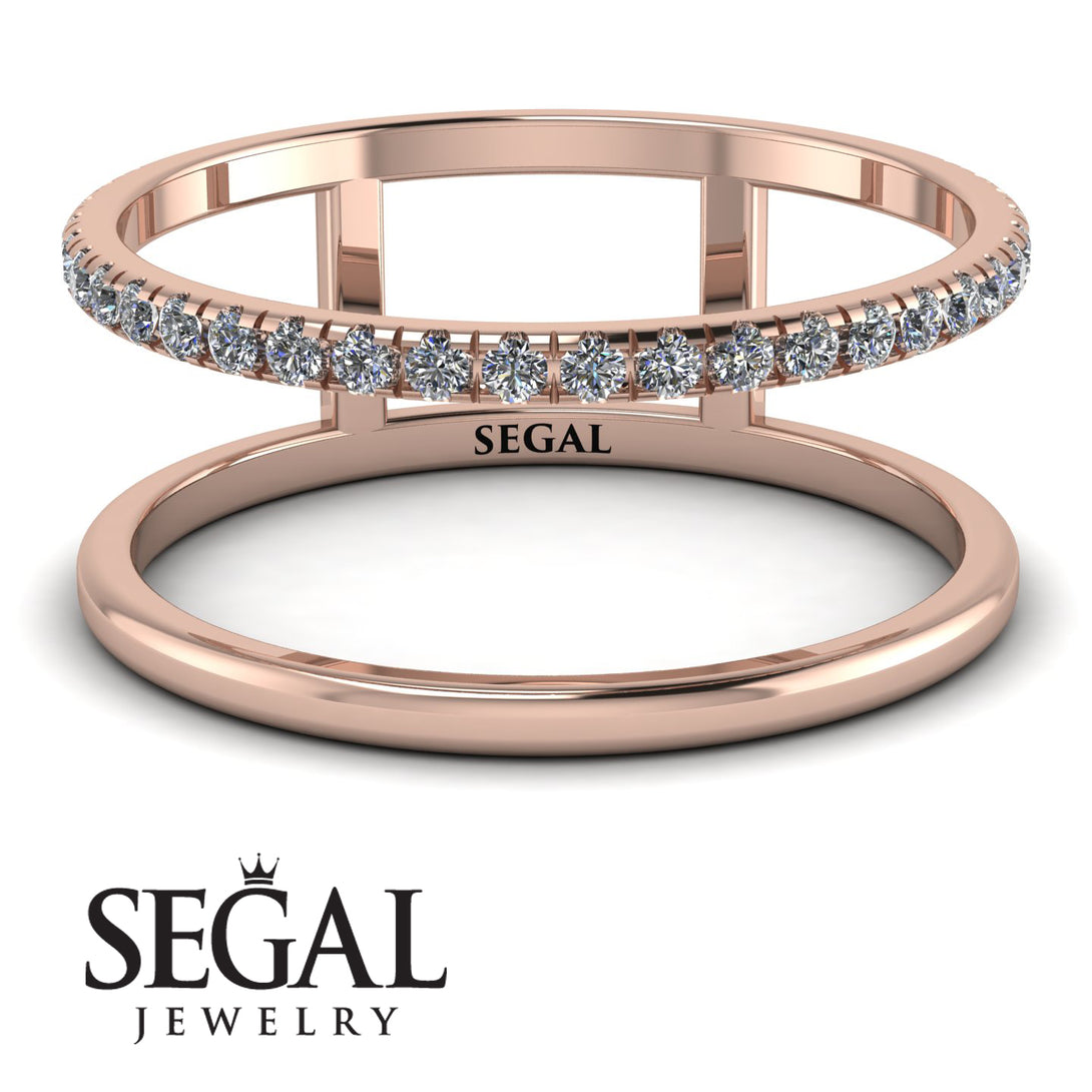 Thin Double Diamond Band Ring - Morgan No. 2