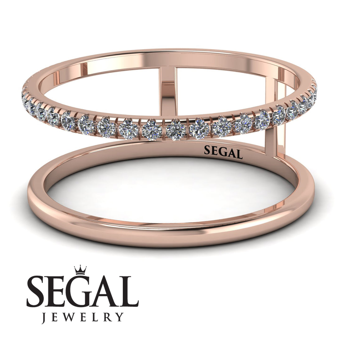 Thin Double Diamond Band Ring - Morgan No. 2