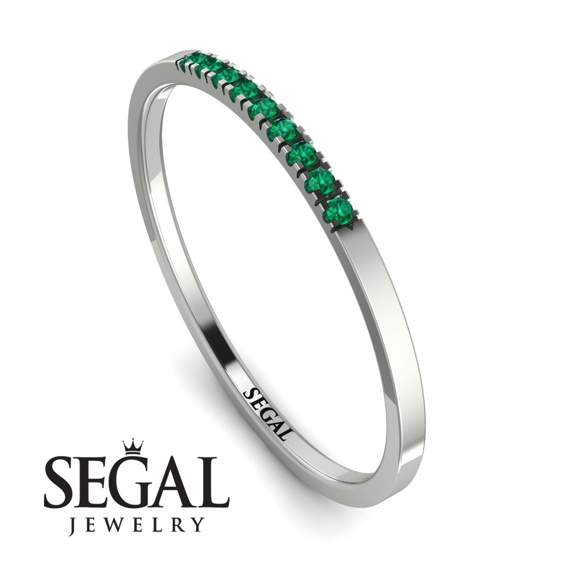 Thin Eternity Emerald Band - Daisy No. 6