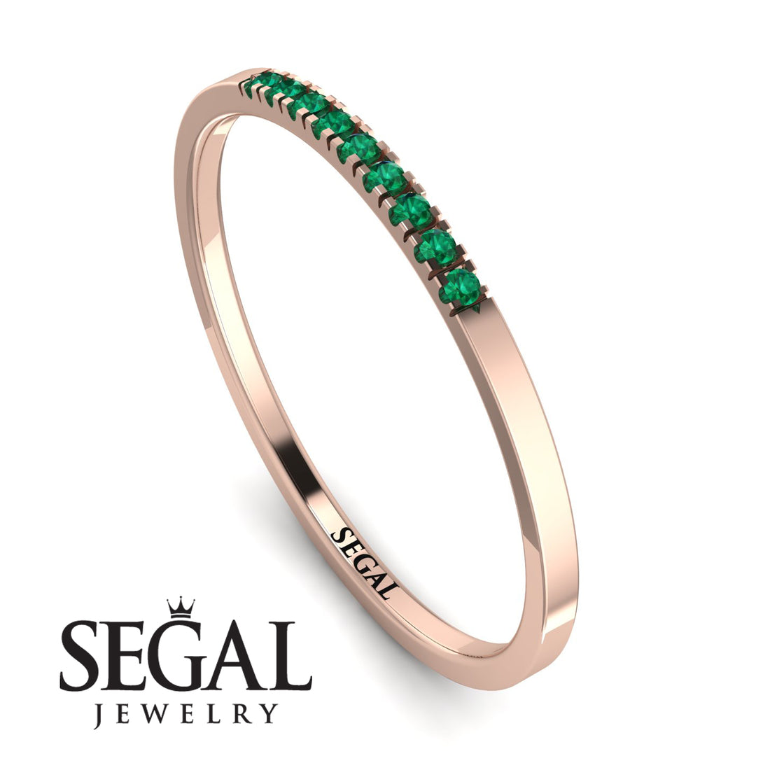 Thin Eternity Emerald Band - Daisy No. 5