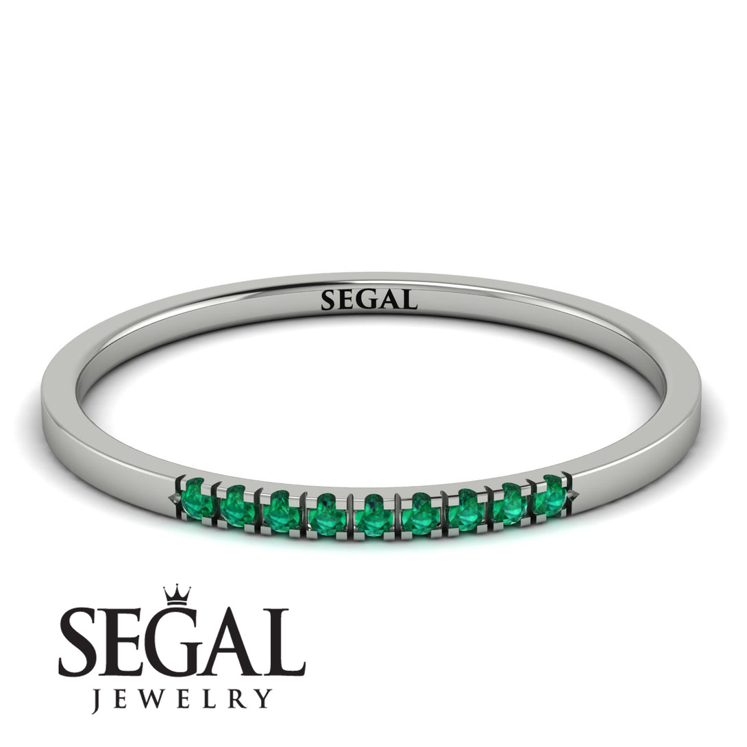 Thin Eternity Emerald Band - Daisy No. 6