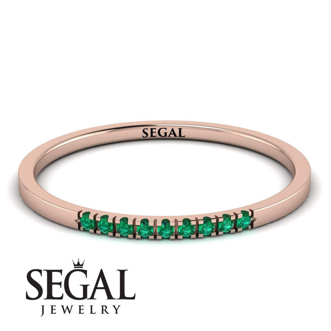 Thin Eternity Emerald Band - Daisy No. 5