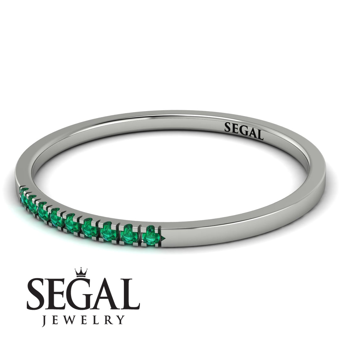 Thin Eternity Emerald Band - Daisy No. 6
