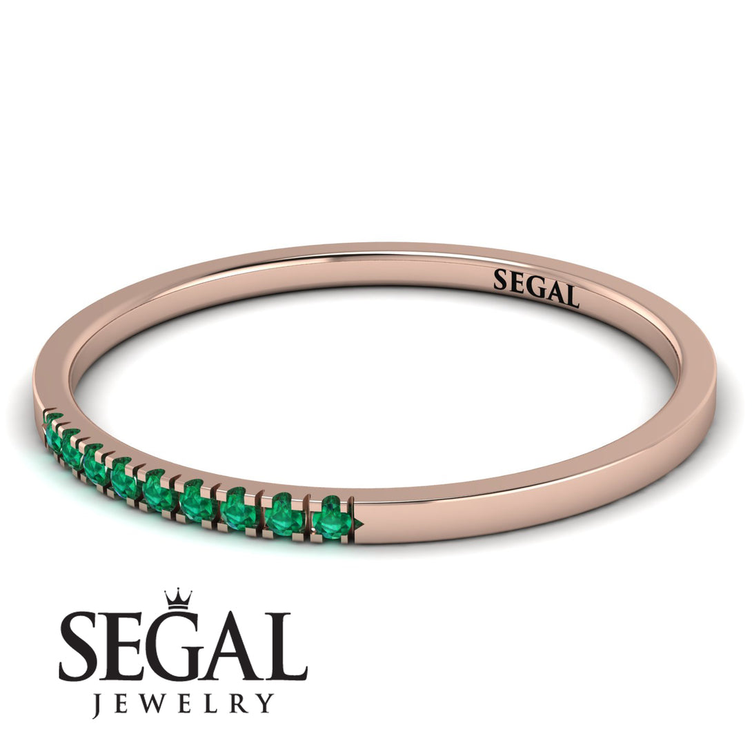 Thin Eternity Emerald Band - Daisy No. 5
