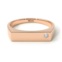 Thin Signature Band With Diamond - Norah No. 2 image 1