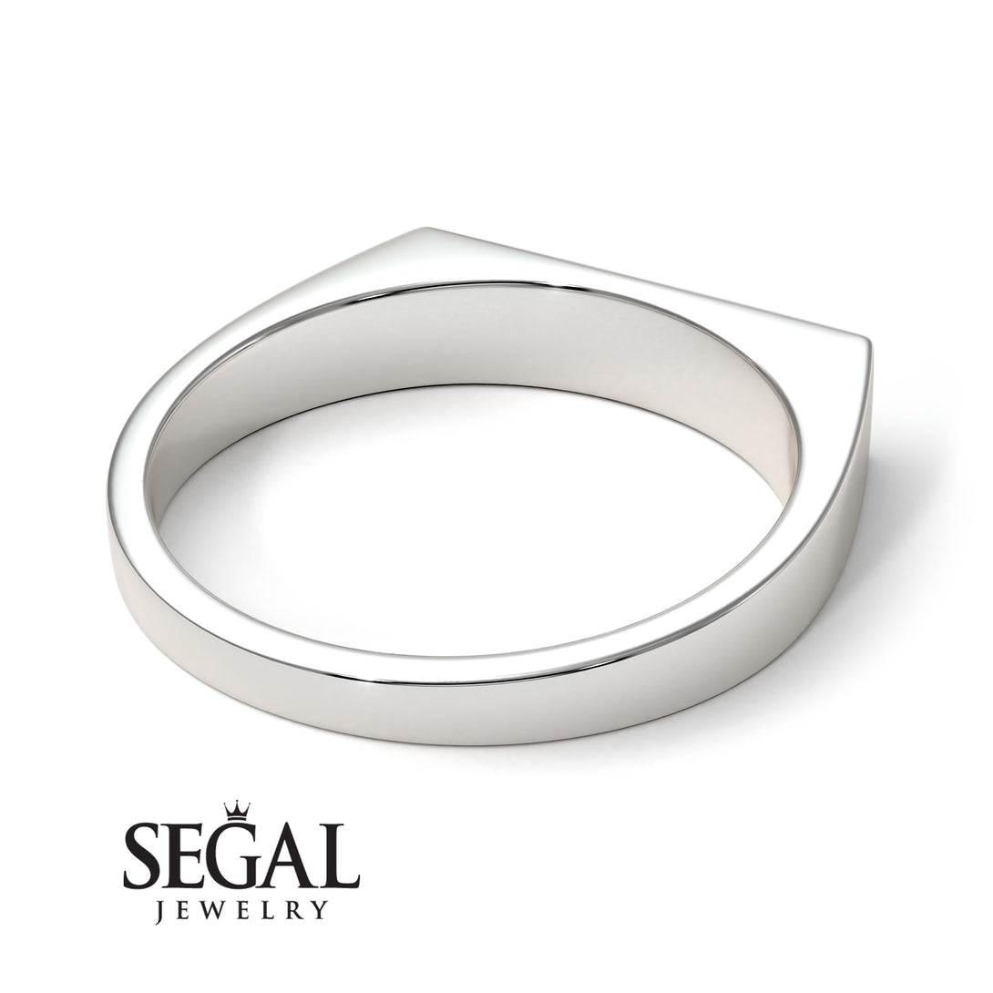 Thin Signature Band With Diamond - Norah No. 3