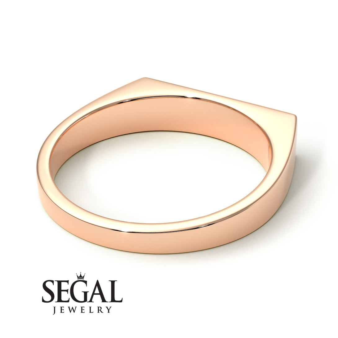 Thin Signature Band With Diamond - Norah No. 2