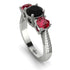 Three Stones Black Diamond Braches Ring - Donna No. 54 image 1