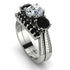 Three Stones Diamond Braches Bridal Set - Donna No. 33