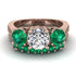 Three Stones Diamond Braches Bridal Set - Donna No. 17 image 2